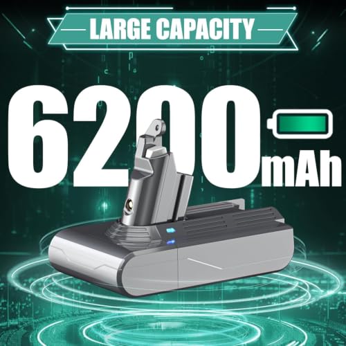 Image of EGR Upgrade 21.6V V6 Battery Replacement Compatible with Dyson V6 Animal /Absolute /Motorhead /Fluffy DC58 DC59 DC61 DC62 DC72 DC74 SV03 SV04 SV05 SV06 Vacuum Cleaner. (Not Fit V7, V8)