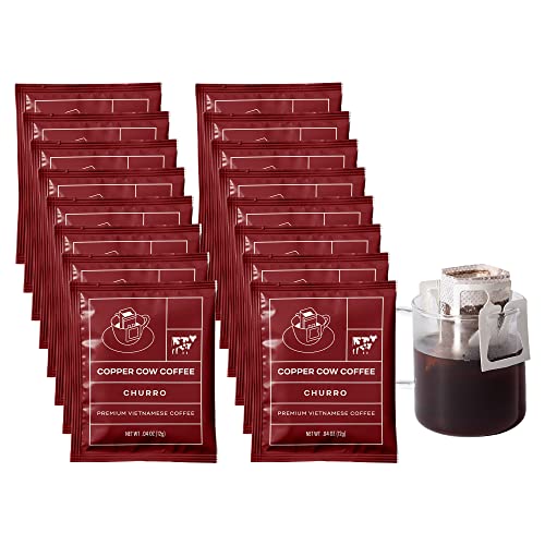 Copper Cow Coffee Premium Vietnamese Coffee: Single-Serve Churro Coffees (Includes: 16 Churro Coffees) #TOP21