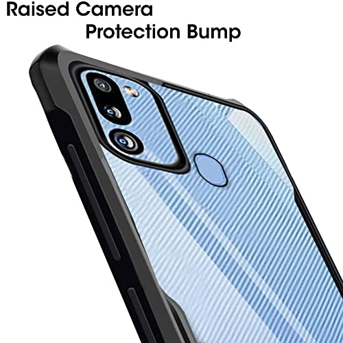 Image of WOW IMAGINE Shock Proof Clear Back Cover Case Mobile Cover for Samsung Galaxy M21 | M30s | M21 2021 (Hard | Hybrid PC + TPU | Full Armour Device & Camera Protection | Black)