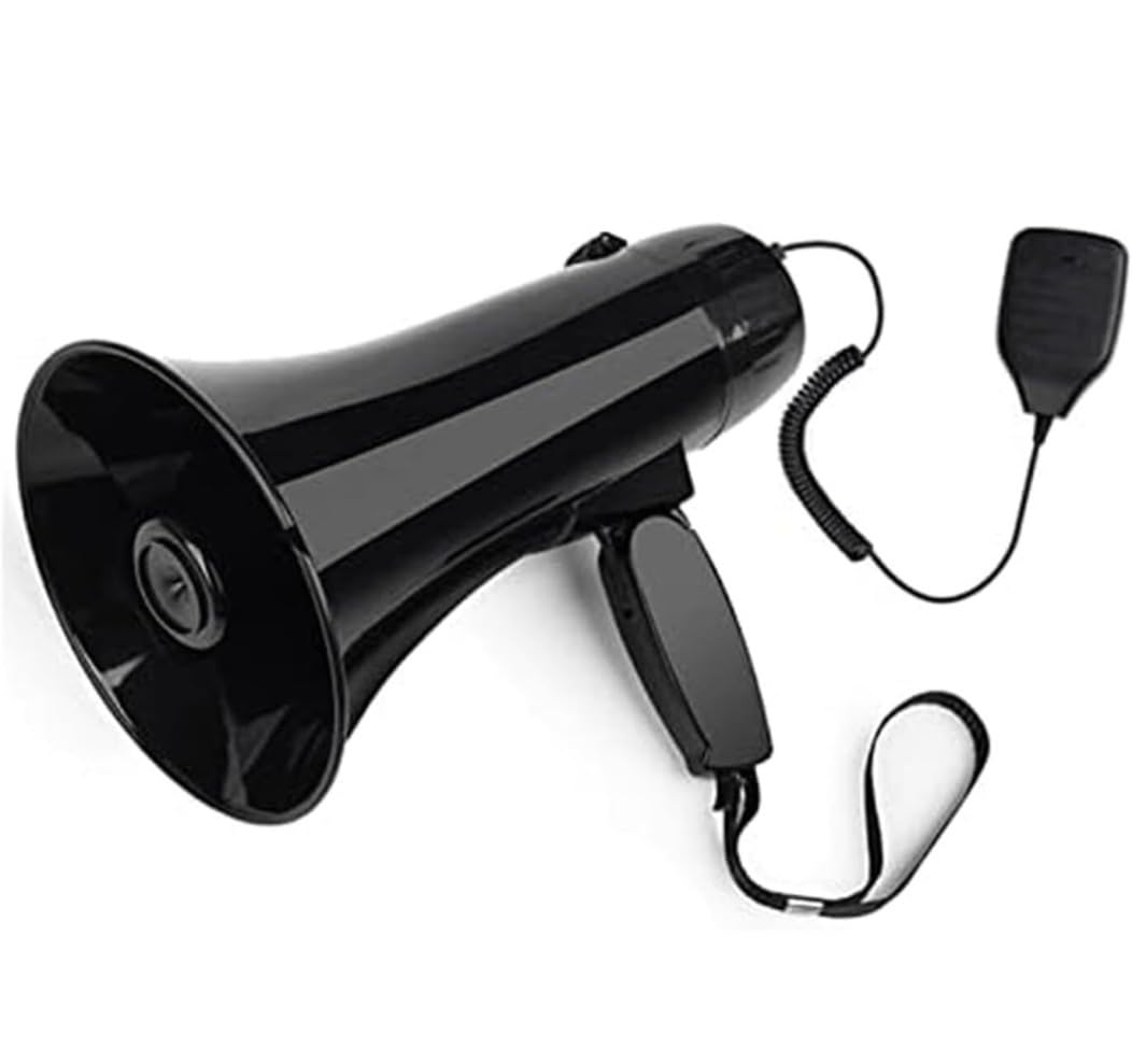 Megáfono Portátil Megáfono De Mano De Alta Potencia, Soporte Portátil, Altavoz De Megáfono Mp3, Actividades Al Aire Libre Megáfono Bullhorn Megáfono