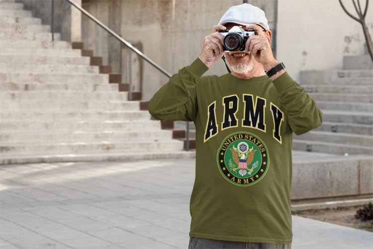 United States Army Long Sleeve T-Shirt Army Crest Patriotic Clothing - Image 6