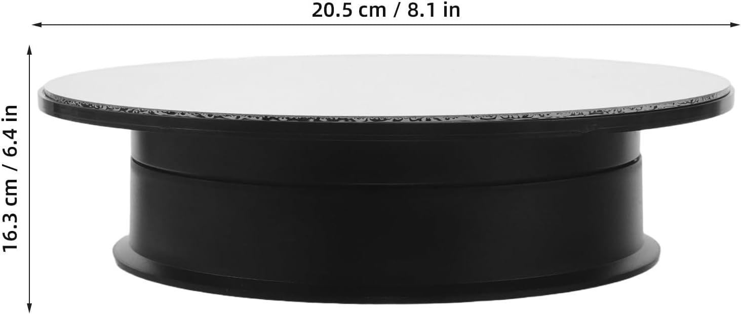 Ipetboom Motorized Display Turntable, 8" with Mirror Top, Adjustable Speed