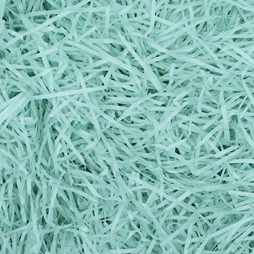 50g Raffia Füllmaterial Geschenk Hamper Shred Geschreddertes Papier Geschenk Füllung für Party Hamper Füllung und Geschenkverpackung für Geschenkbox Dekorations (Blau Grün)