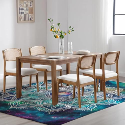 Tapis mandala galaxie 150x210cm salon moderne abstrait