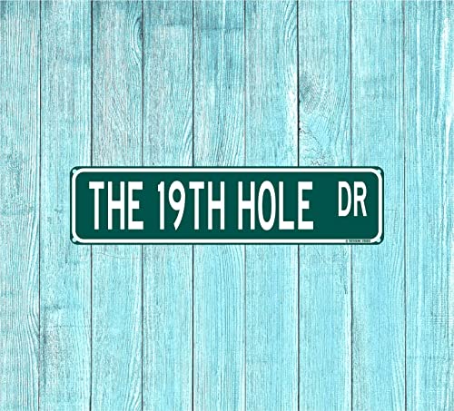 The 19th Hole Dr Funny Sports Man Cave Bar Street Sign 16" x 4" Golf Theme Home Decor (The19THHoleDrStreet) - Image 5