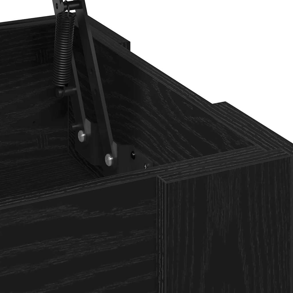 Mesa de centro de roble negro 101 × 49 × 52 cm, estantería, madera, patas ajustables en altura, moderna, salón, dormitorio y oficina
