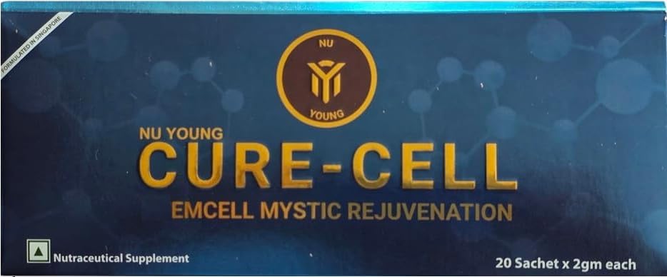 NUYOUNG CURE-CELL Nutraceutical Supplement Formulated in Singapore 20 Sachet x 2gm each FRESH NEW PACKING (Pack of 1)