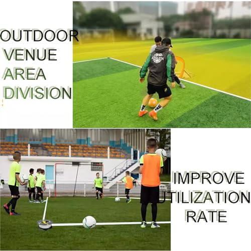 Image of 230 ft L Soccer Field Marking Tape, Beach Volleyball Court Marker Lines with Anchors,a Cord Reel and Four Sandbags, Portable Frisbee Court Marking Kit, Badminton Boundary Lines for Outdoor