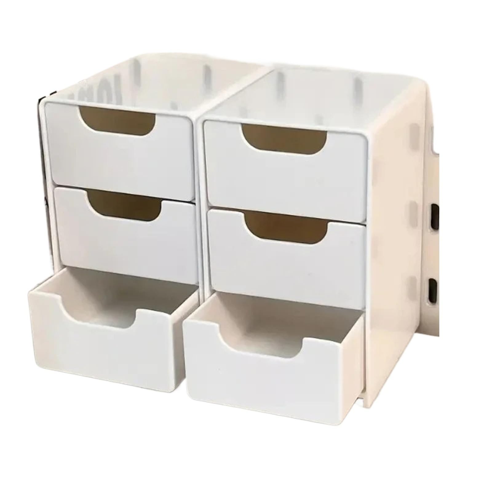 Bghyjkol 2 White Drawer Organiser 1/2Pcs 3-Tier Desktop Organizer