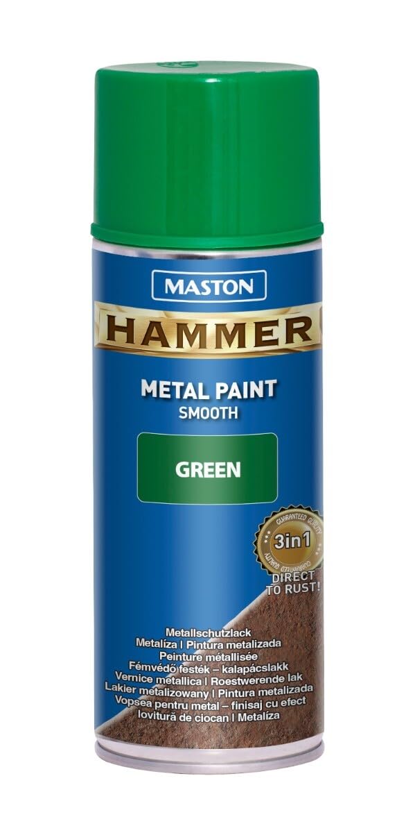 Maston Spray Paint Hammer Smooth Green 400Ml 6412490035709