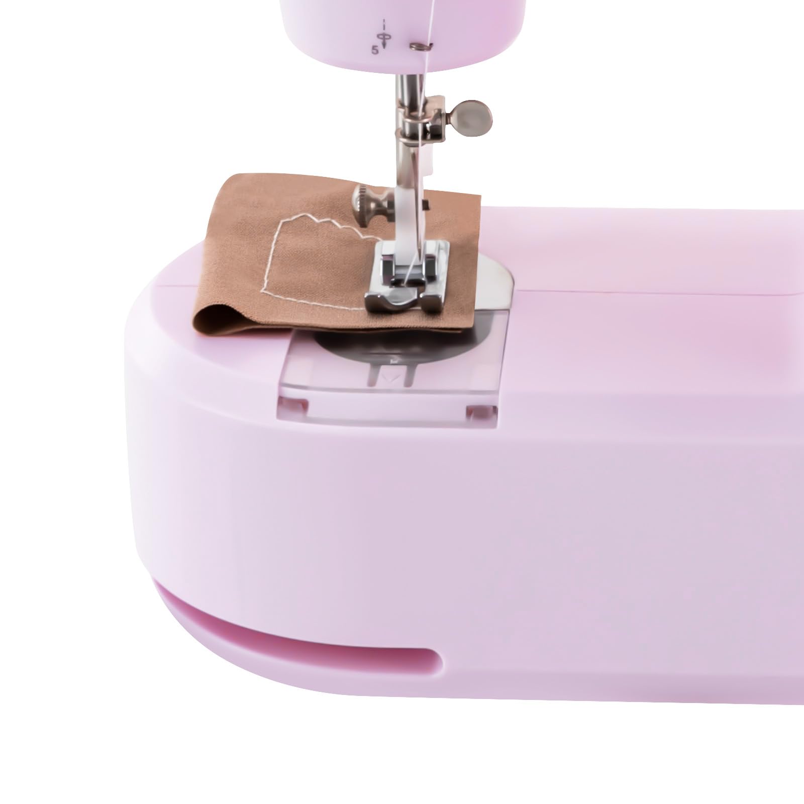 Máquina de coser ligera y pequeña, máquina de coser para principiantes, máquina de coser eléctrica, minimáquina de coser doméstica de doble hilo con luz LED, adecuada para principiantes y
