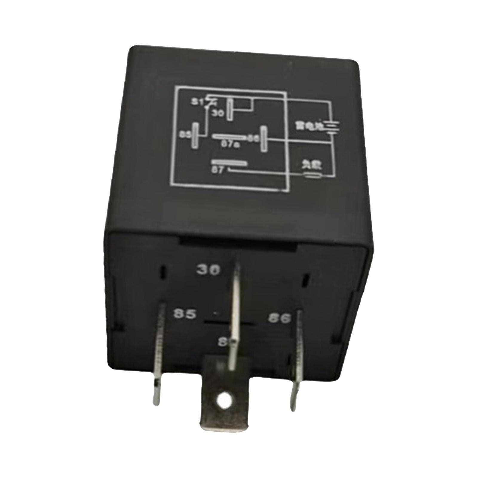 Colcolo Relais temporisé 12V Interrupteur de relais de remplacement professionnel durable Relais à usage automobile Portable 4 broches pour bateaux Camion, 60 secondes