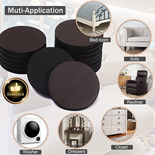 Non-Slip Furniture Pads Anti Slip Protection Rubber Foam Pads For Hardwood Floors Couch Furniture Stoppers To Prevent Sliding Protectors Reinforced Weight Capacity And Extremely Durable (3.5”, 16Pcs) #TOP1