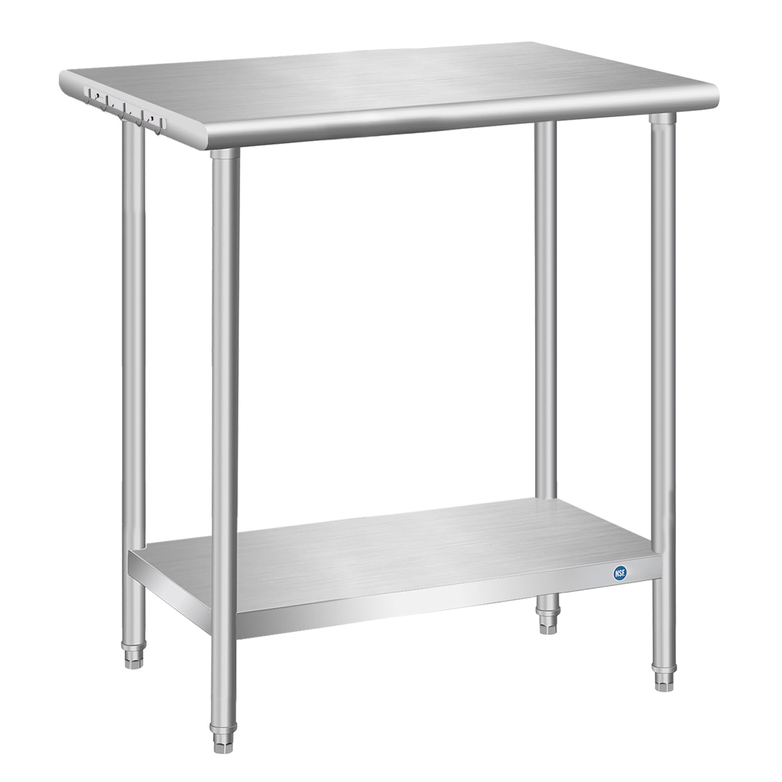 PIUMACU Stainless Steel Table 30 x 12 Inch Commercial Stainless Steel Prep Table, Metal Table for Kitchen Garage Restaurant