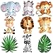Wettarn 9 Pcs Baby Jungle Animals Decoration Safari Baby Shower Centerpieces 3D Jungle Theme Table Centerpieces for Kids Baby Shower Birthday Party Favor Supplies