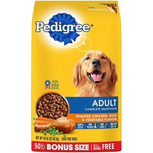 PEDIGREE Complete Nutrition Adult Dry Dog Food Roasted Chicken, Rice & Vegetable Flavor Dog Kibble, 50 lb. Bag