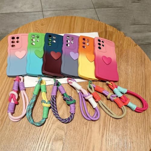 Coque cœur violette pour Samsung A05 au design ondulé souple - 7