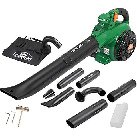 Gardebruk Laubsauger 4 in 1 Benzin Blasgeschwindigkeit 90m/s Fangsack 45L inkl Werkzeug Laubbläser Häcksler Gartensauger Cover