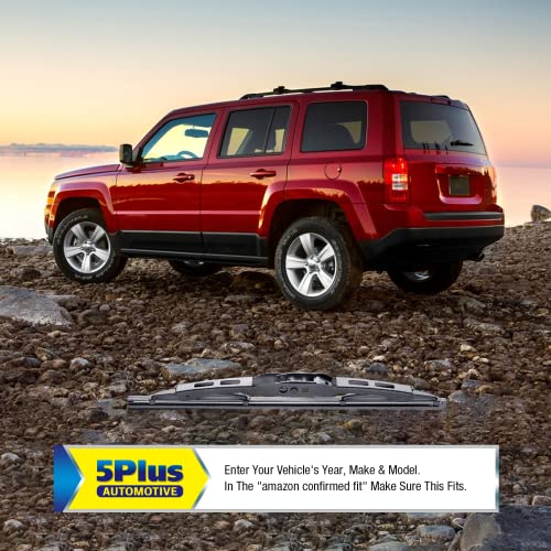 Image of 5 PLUS 10 Inch Rear Wiper Blade Replacement for Jeep Compass 2017-2007 Patriot 2017-2007 /Ford Escape Focus 2007-2001 /Honda CR-V 2006-2002 /Chevrolet Trax 2022-2013 Rear Windshield Wiper Blade(10-1)