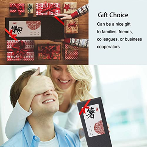 Premium Titanium Plated Stainless Steel Chopsticks - Dishwasher Safe, Non-Slip, Laser Engraved - 2 Pairs Gift Set (Black, Silver) - 7