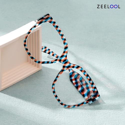 Image of Zeelool Blue Light Blocking Glasses, Square Glasses Frame for Women Eyeglasses with Non-prescription Clear Lenses ZJGP347466