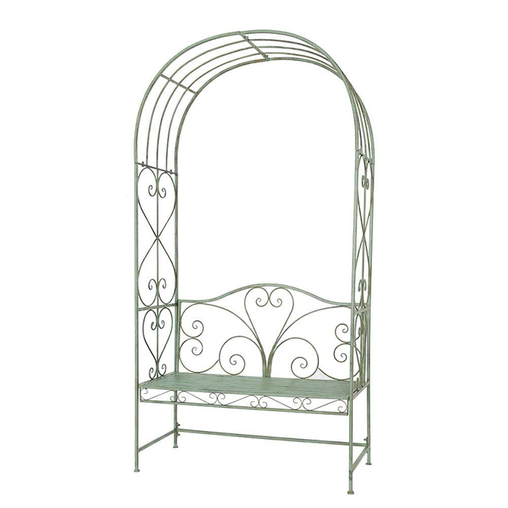 Buy Metal Garden Arbor Arch With Bench, Garden Bench With Over Sized Arch, Garden Arch For