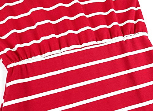 HenzWorld Abito da Donna a Righe Classiche con