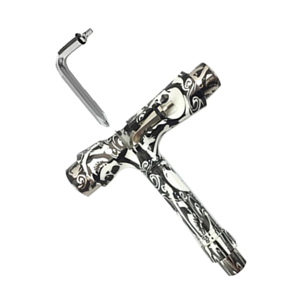 PkFever All in One Skate Tools Trucks Skateboard Roller Screwdriver Socket T Tool Skateboard Upgrade Repair Accessories