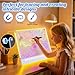 2 Pack Rechargeable LED Drawing Board for Kids with Tracing Pages, Lumi Board Magnetic Light Up Acrylic Dry Erase Board, LED Note Board, Valentines Day Gifts Toy for Kids/Girls