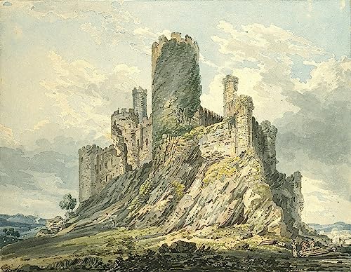 Peinture sur toile château de Conway Girtin grand tableau style nordique
