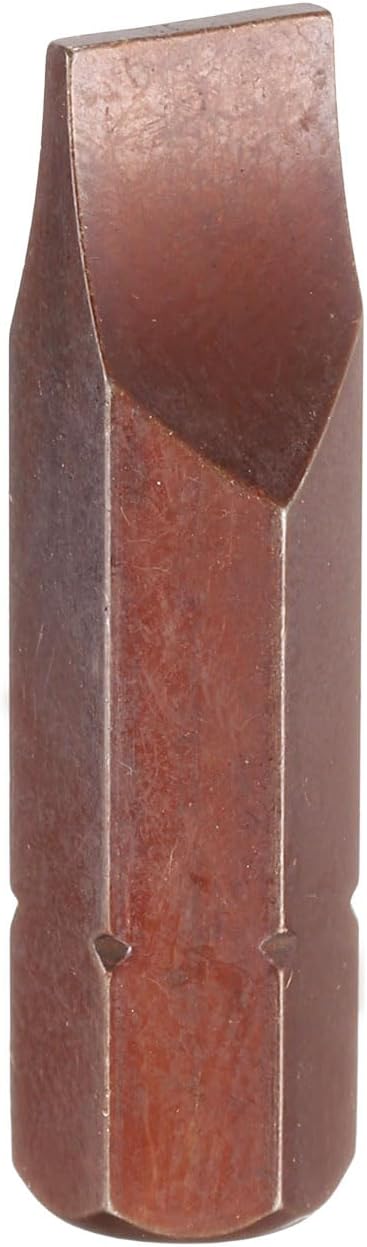 HARFINGTON SL8 Slotted Screwdriver Bit 5/16" Hex Shank 32mm/1.26" Length Magnetic Flat Head Hex Bits S2 Steel Screw Driver Bit for Impact Electric Screw Driver Power Tools, Red