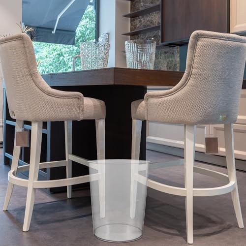Caneca de basura plástica cilíndrica blanca 14L miniatura 5