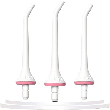 3 Pack Water Flosser Replacement Tips for Oralfree, Nicwell, Nicefeel, COSLUS, Oral Irrigator Jet Tip Nozzel fits for Mospro, Zerhunt Water Flosser, White
