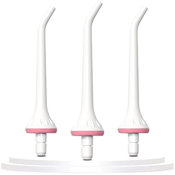 3 Pack Water Flosser Replacement Tips for Oralfree, Nicwell, Nicefeel, COSLUS, Oral Irrigator Jet Tip Nozzel fits for Mospro, Zerhunt Water Flosser, White