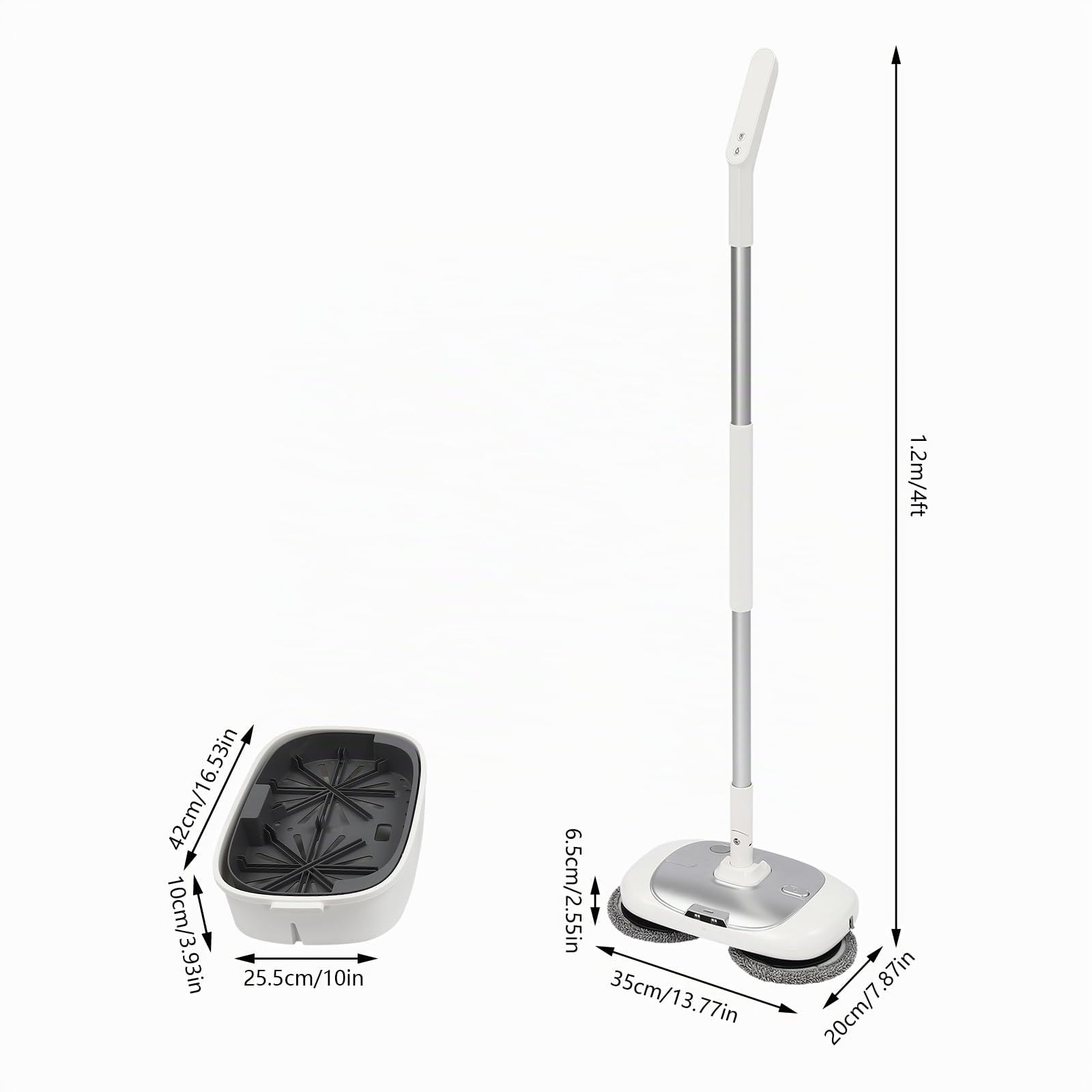 Pulitore elettrico a batteria con funzione spray e illuminazione a LED, senza fili, con batteria, serbatoio dell'acqua da 400 ml