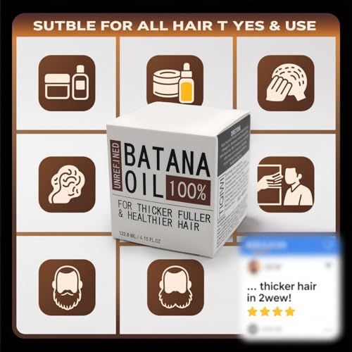 Natural Hair Growth Oil with Batana, Amla, Argan & Pumpkin Seed Oils