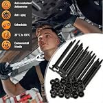 150 PCS Heavy Duty Nylon Universal Cable Tie Buckle,UV Resistant TiesUniversal Self-Locking Cable Tie Kit with Push Mount - for Car Daily Repair, Outdoor & Daily Fastening (Black)