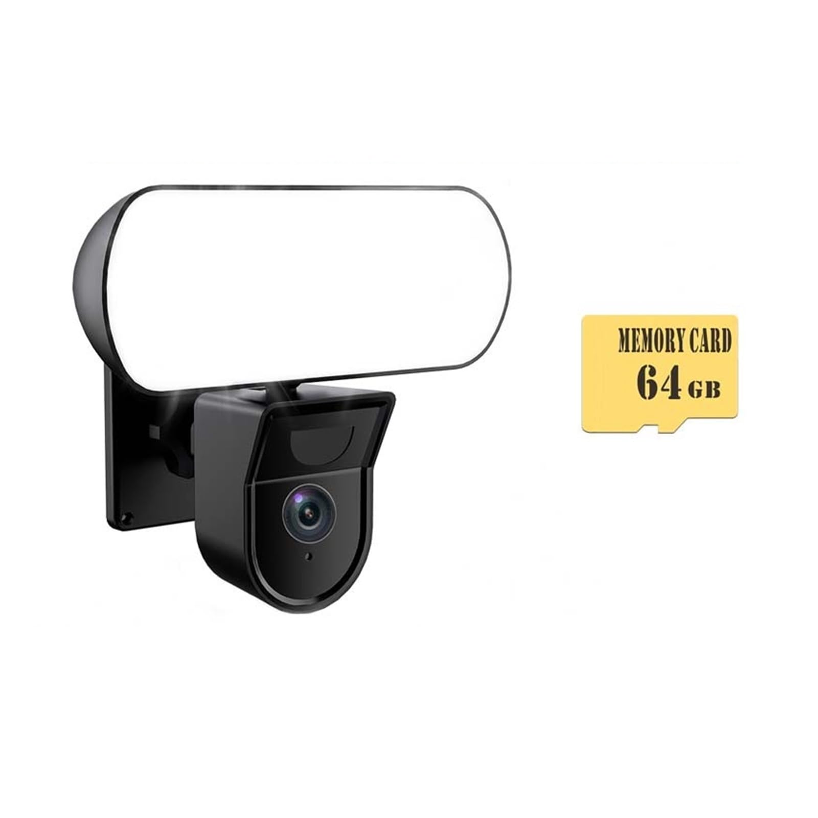 Oshpmbdlyfj Au Plug 3Mp Tuya Floodlight Camera Wifi 10W Garden Wall Lamp Outdoor Waterproof Security Protection Surveillance Smart Sensor Light(,Alexa Camera 64G Sd)