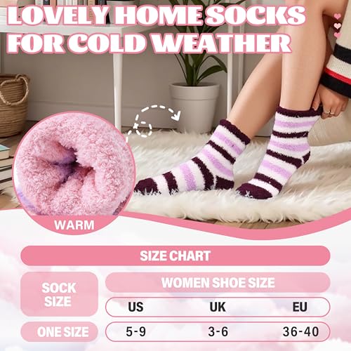 Image of Anlisim Fuzzy Socks for Women, Soft Comfy Cozy Fluffy Thick Winter Warm Fleece Slipper Socks