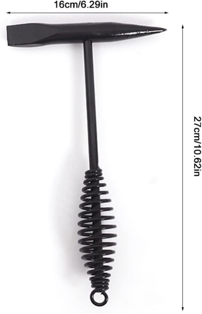 INLIMA Hammer High-carbon Steel Hand Tool Welding Chipping Hammer with Spring Handle Welder Security Safty Hands Tools Anti Rust