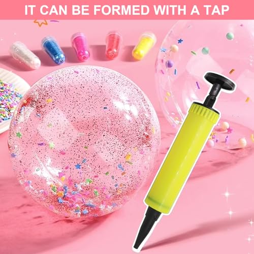 Kunaxku 65 Pièces Nano Tape Bubble Kit,6 Ruban (5cm x 1m) + 59 Paquets De Matériel De Luxe,Ruban à Bulles Gonflable,Rubans à Bulles DIY Craft Kit pour Enfants,Avec Paillettes,Sequins,Autocollants,etc