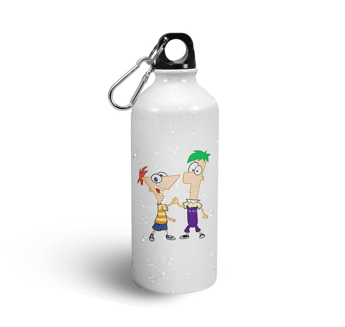 Tee Mafia Phineas And Ferb Sipper Bottle with Print | Cartoon Character mug | Water Bottle for Friends | 750 ml | 012