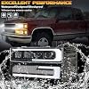 MOVOTOR LED Headlight Assembly with Welcome DRL Turn Signal & LED Sequential Dynamic Front Side Marker Lights for 1994-1998 Chevy C10 C/K Series 1500 2500 3500 Chevrolet Silverado/Tahoe/Suburban