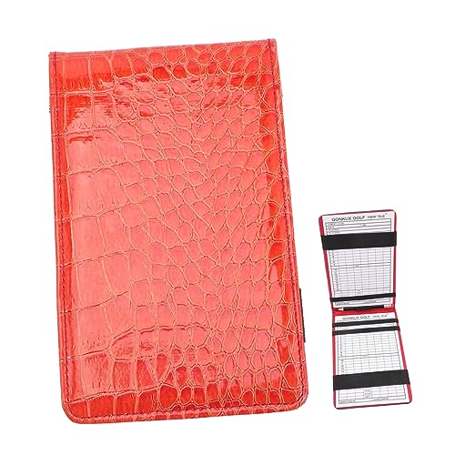 GRIRIW Portable Golfing Record Book PU Golf Scorecard Protector Compact and Lightweight Golfing Scorekeeping Notebook for Convenient Use The Course