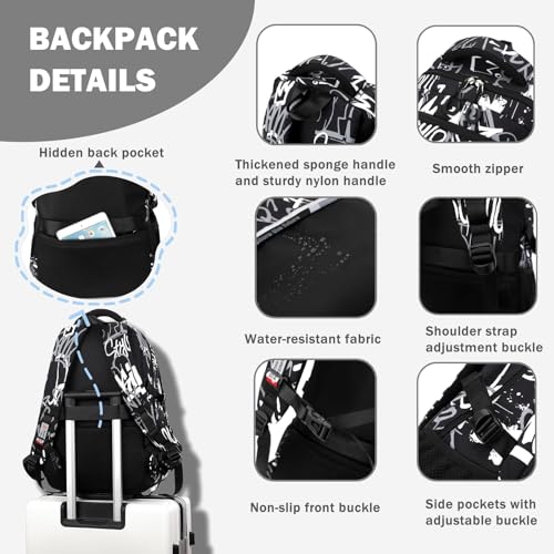 Sac à dos d'école décontracté pour garçons grand volume style moderne - 4