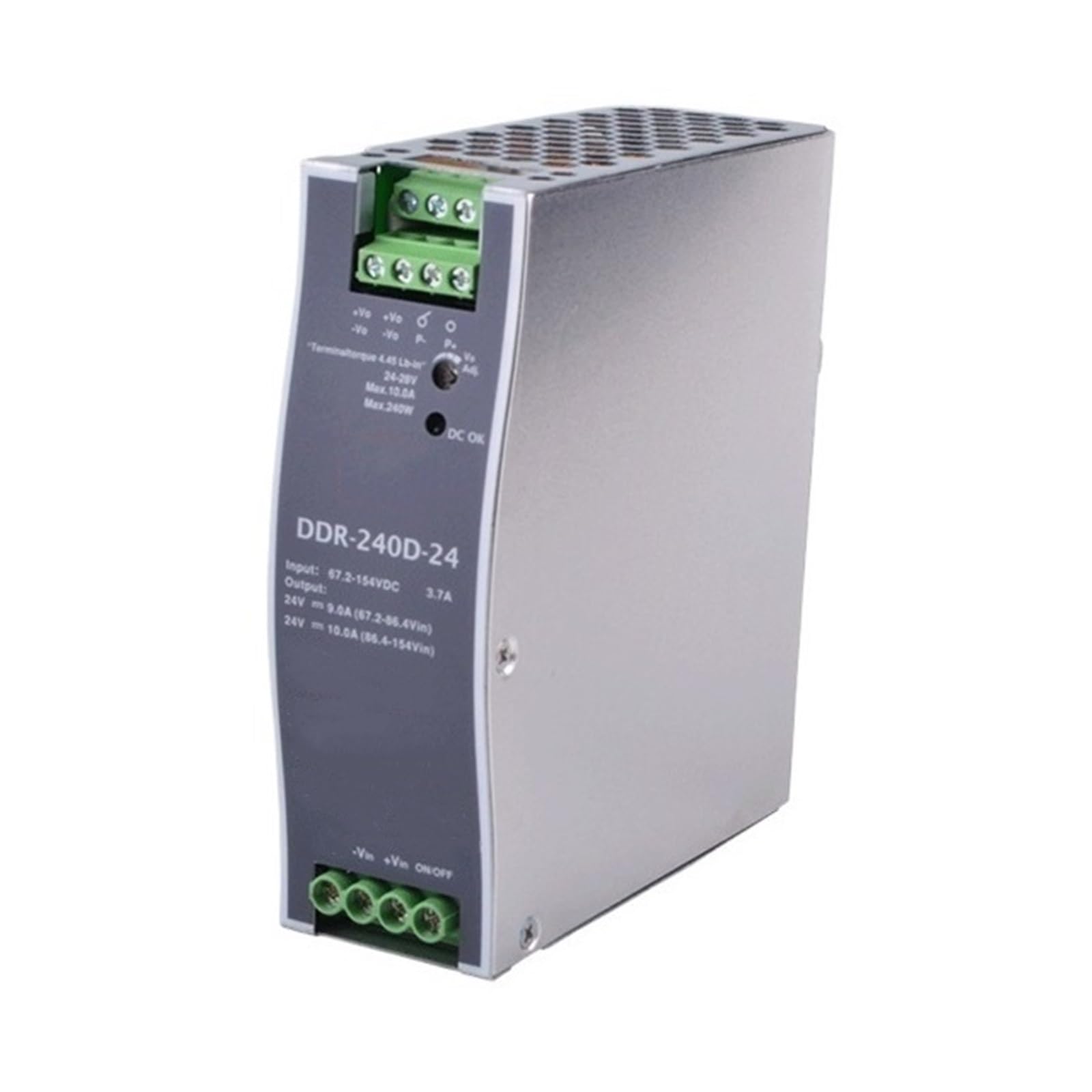 Schaltnetztransformator DDR-240D-24 240 W Schienenmontage Einzel-Schaltnetztransformator 24 V 10 A