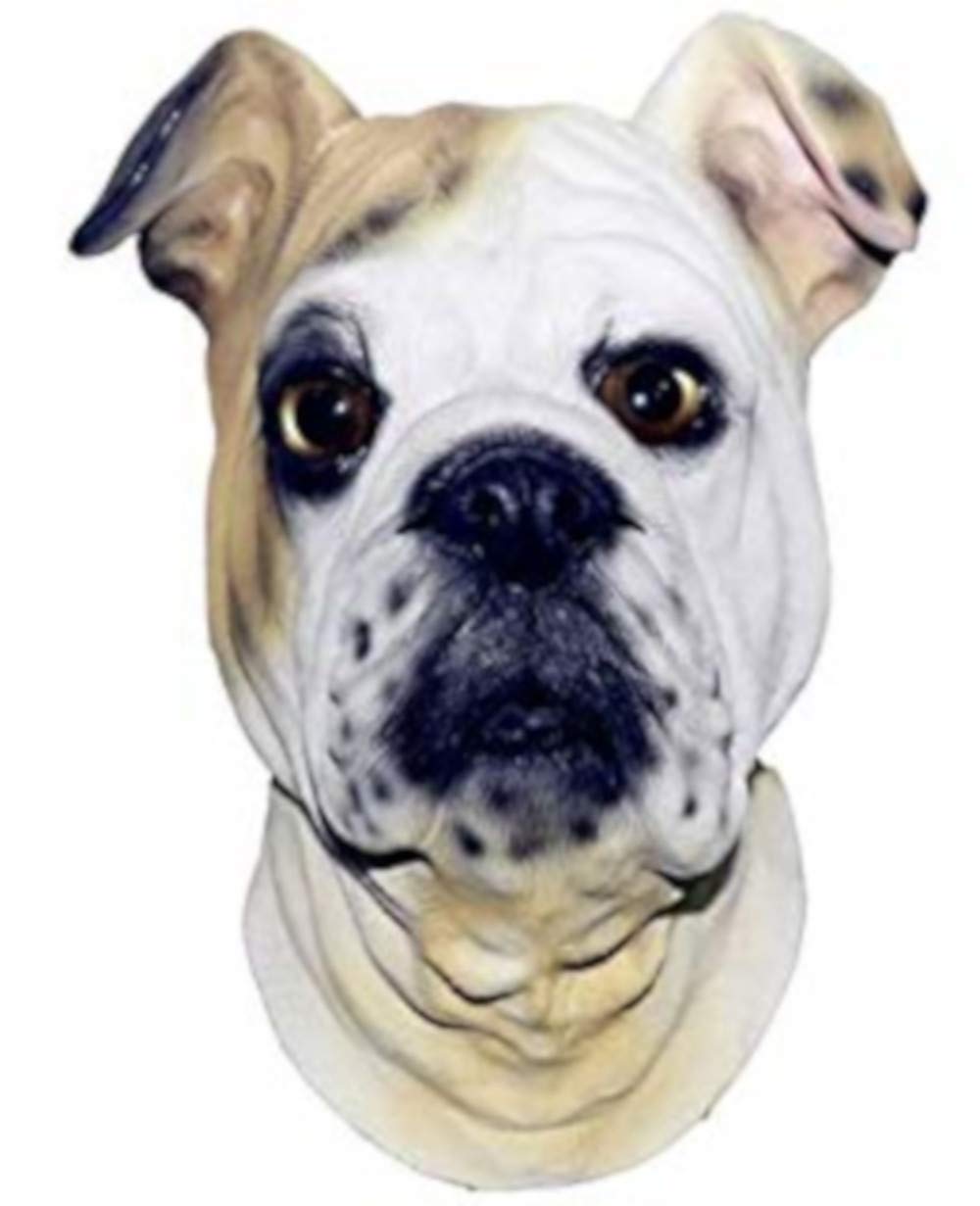 B-Creative Latex Full Head Overhead Animal Cosplay Masquerade Fancy Dress Up Carnival Mask (British Bulldog Mask)