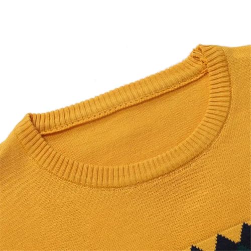Men's Knit Pullover Sweater O-Neck Striped Long Sleeve Slim Fit Knitwear for Winter Casual Use3