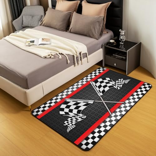 Tapete Infantil con Diseño de Carro de Carrera 152x91 cm miniatura 5