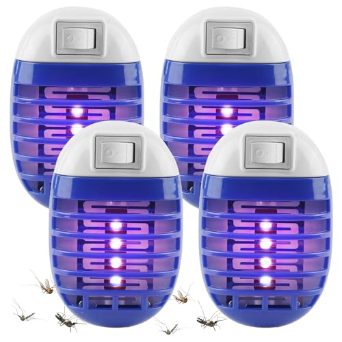 Piège à Insectes Électrique Anti-Moustiques, Non Toxique, Utilisation Intérieure, Chambre, Cuisine, Bureau, Lot de 4